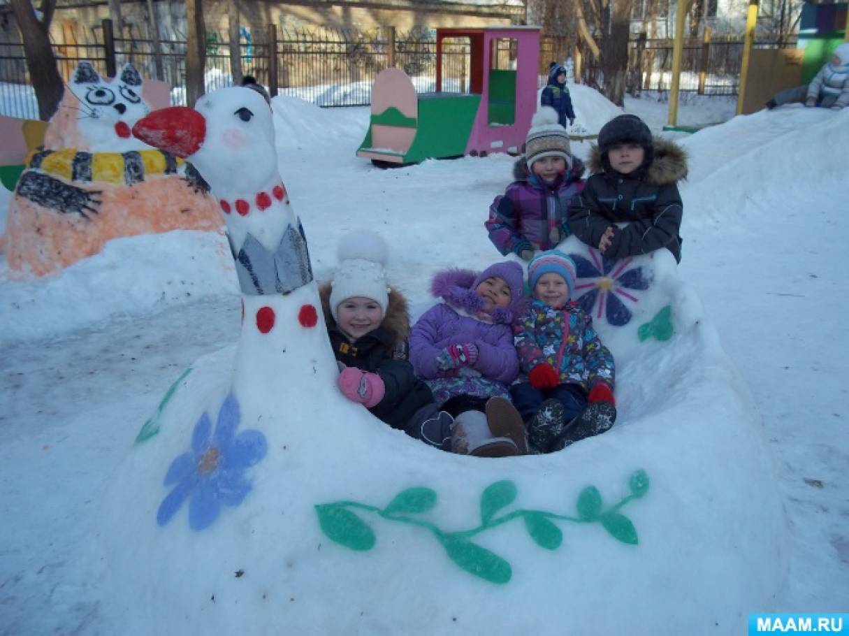 Оформление Детской Площадки В Детском Саду Зимой