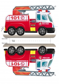 Мастер класс: пожарная машина из бумаги | В детский сад