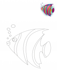 Раскраска рыбка для малышей – Математические картинки