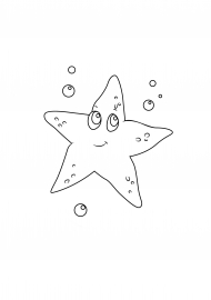 Раскраска Морская звезда ♥ Онлайн и Распечатать Бесплатно!