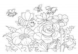 Поляна с цветами рисунок карандашом - 68 фото