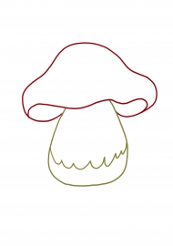 Раскраска для детей 3-4 года гриб распечатать