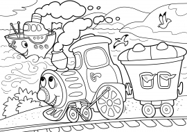 Раскраски транспорта для детей: автомобили, поезда и многое другое