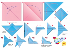 Бумажные самолётики - схемы оригами - Из Бумаги