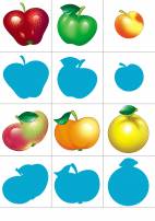 Найди по тени разные сорта яблок