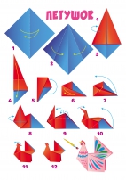 Оригами петух (42 фото)