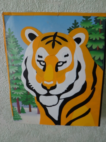 Скульптура Амурский тигр гжель ручная роспись