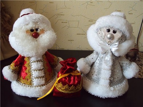 Как сделать Деда Мороза и Снегурочку своими руками: фото мастер-класс