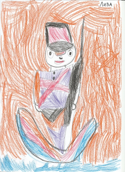 Детский рисунок. Иллюстрация к сказке Г. Х. Андерсена 