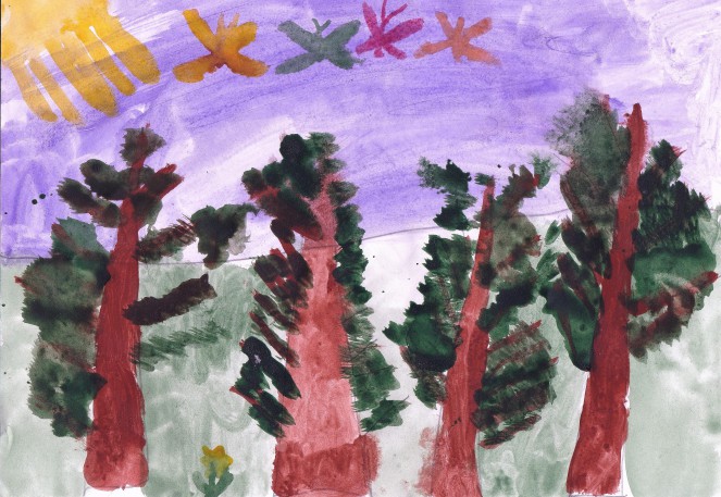 Сосновый лес рисунок (48 фото) » Рисунки для срисовки и не только