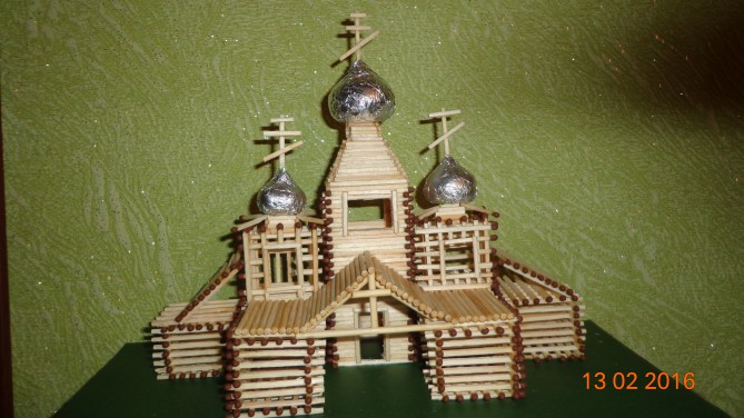 Церковь Покрова на Нерли - 12 век. Сборная модель из картона