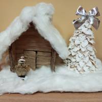 Поделки своими руками Снежный городок из ткани снеговик дома новый год Поделки на праздники