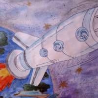 Рисунок «Маленькие космонавты» Рисунок «Маленькие космонавты»