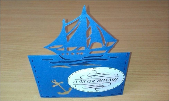 Бумажный кораблик (мини-открытка) - postcardpress