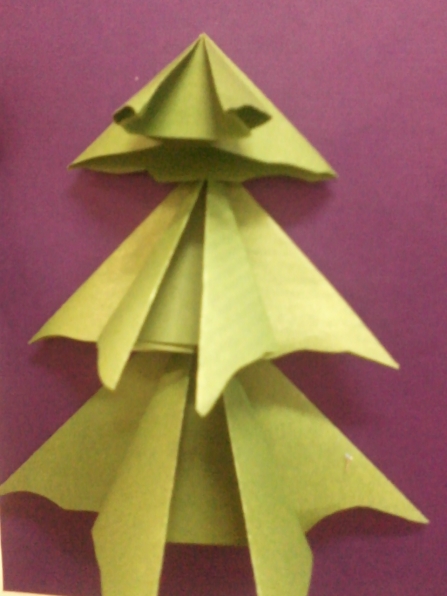 Схема елка из бумаги оригами – Ой!