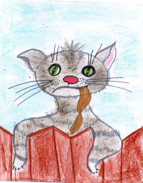 Кот рисунок для детей