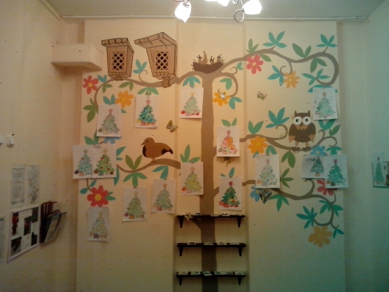 Рисунки в раздевалке в детском саду на стене (50 фото)