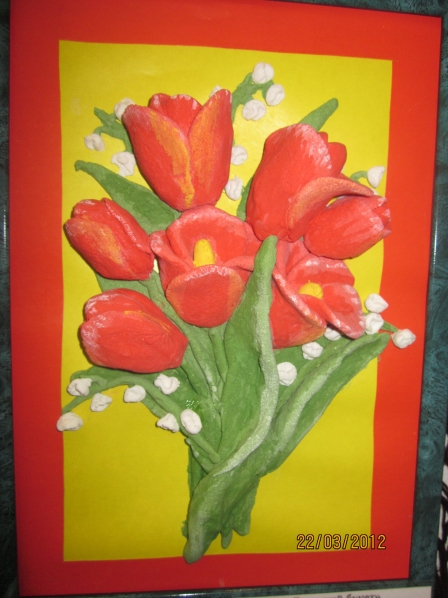 Тюльпаны из бумаги к 8 марта