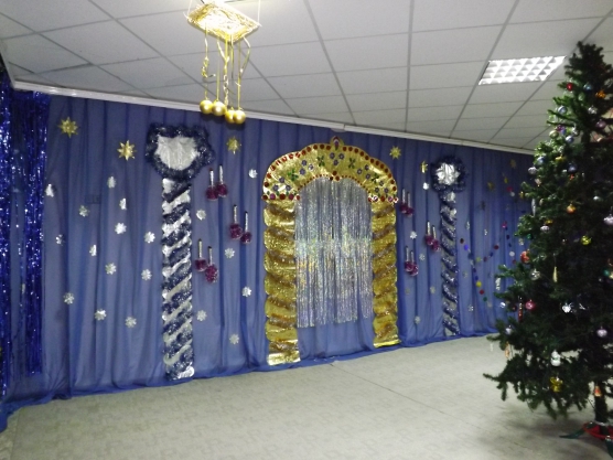 Новогоднее оформление зала в детском саду (58 фото)