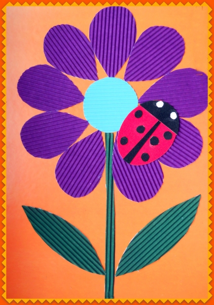 Аппликация цветы для детей подготовительной, младшей и старшей группы из цветной бумаги
