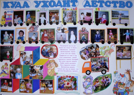 Плакат на выпускной с детскими фотографиями