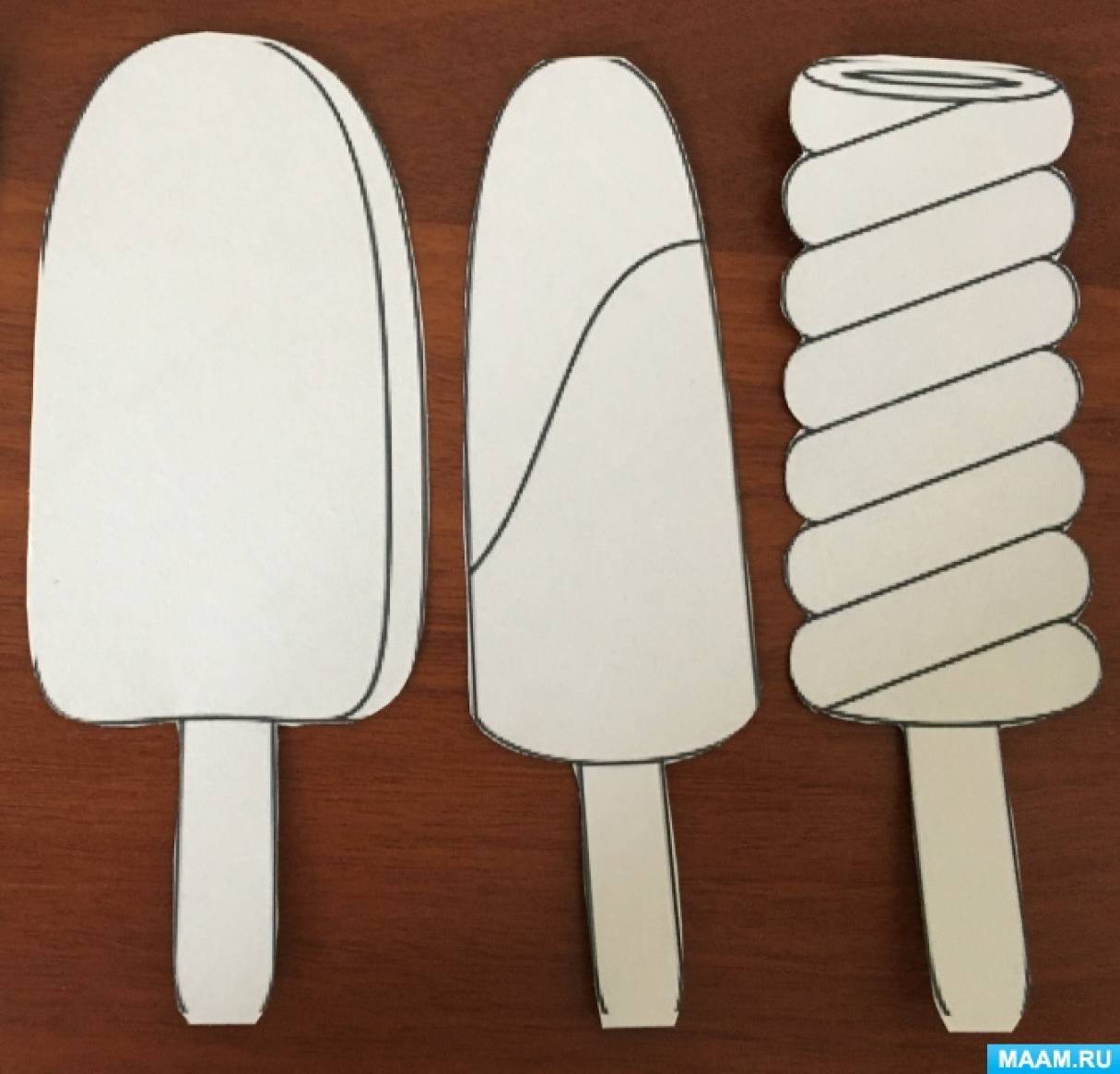 Мороженое эскимо - поделка из бумаги для детей