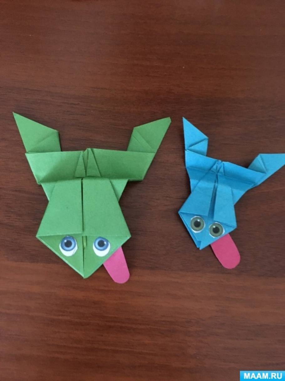 9-prostyx-sxem-lyagushek-origami | Оригами, Оригами лягушка, Бумажные короны