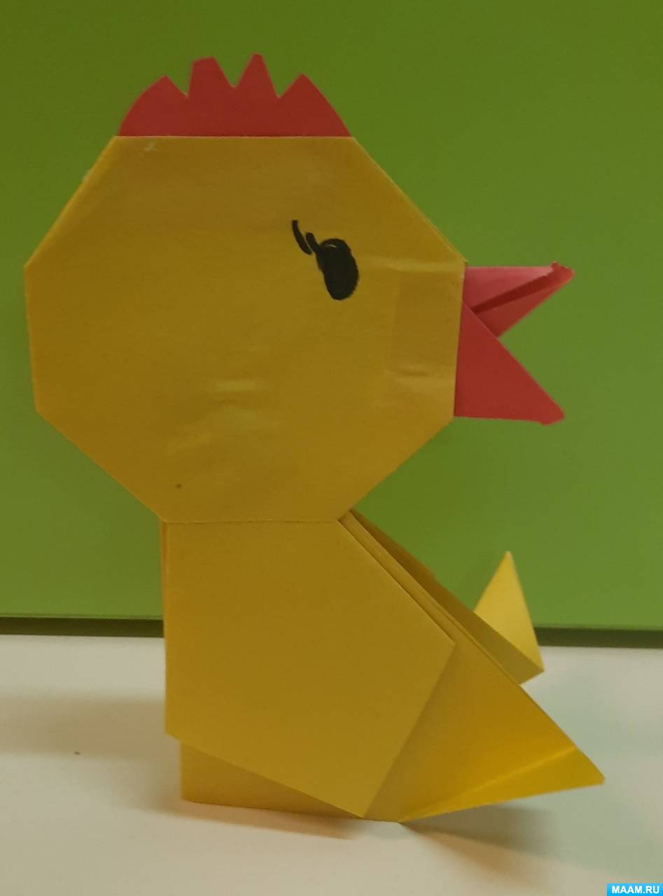 Пасхальный цыпленок из бумаги/Easter origami chicken | Оригами, Пасхальный цыпленок, Поделки