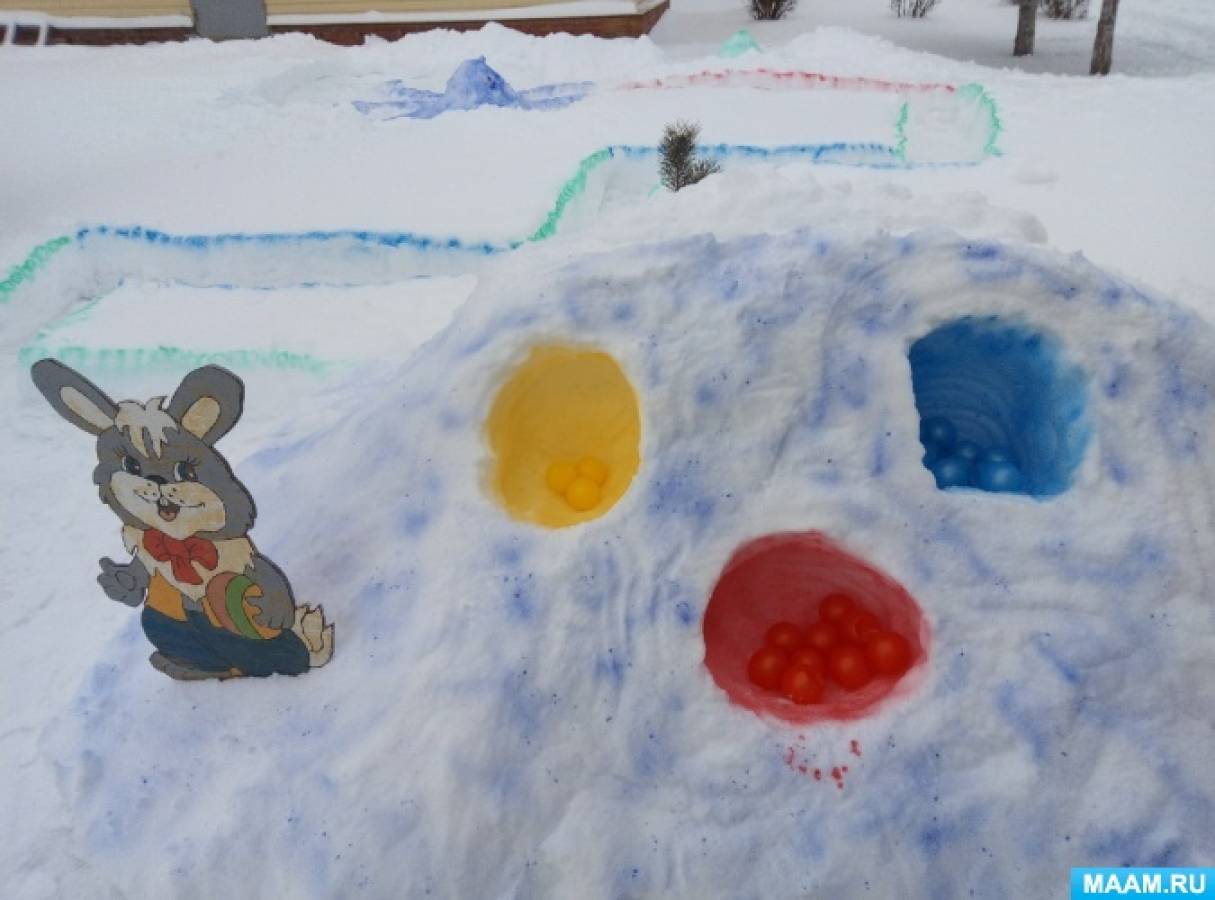 Поделки и фигуры из снега в детском саду: фото, как сделать своими руками