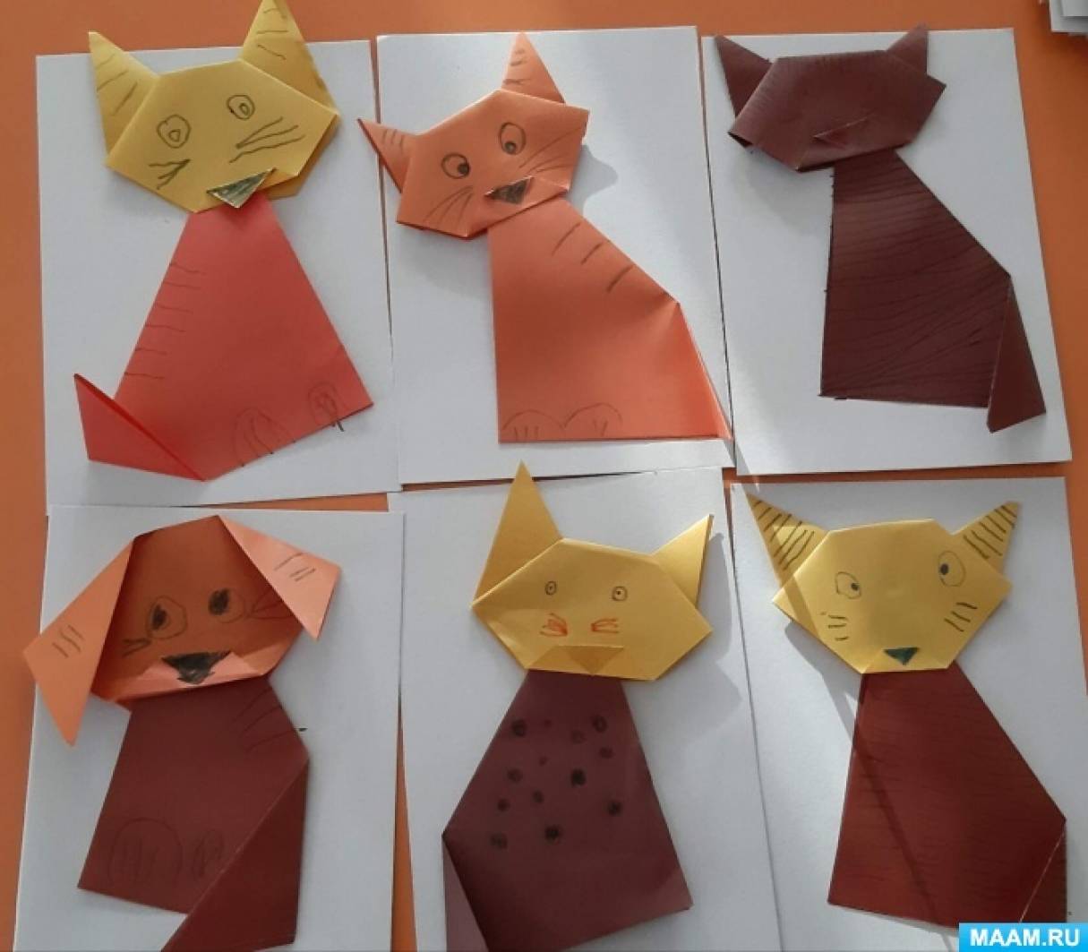 Модульное оригами Кошка