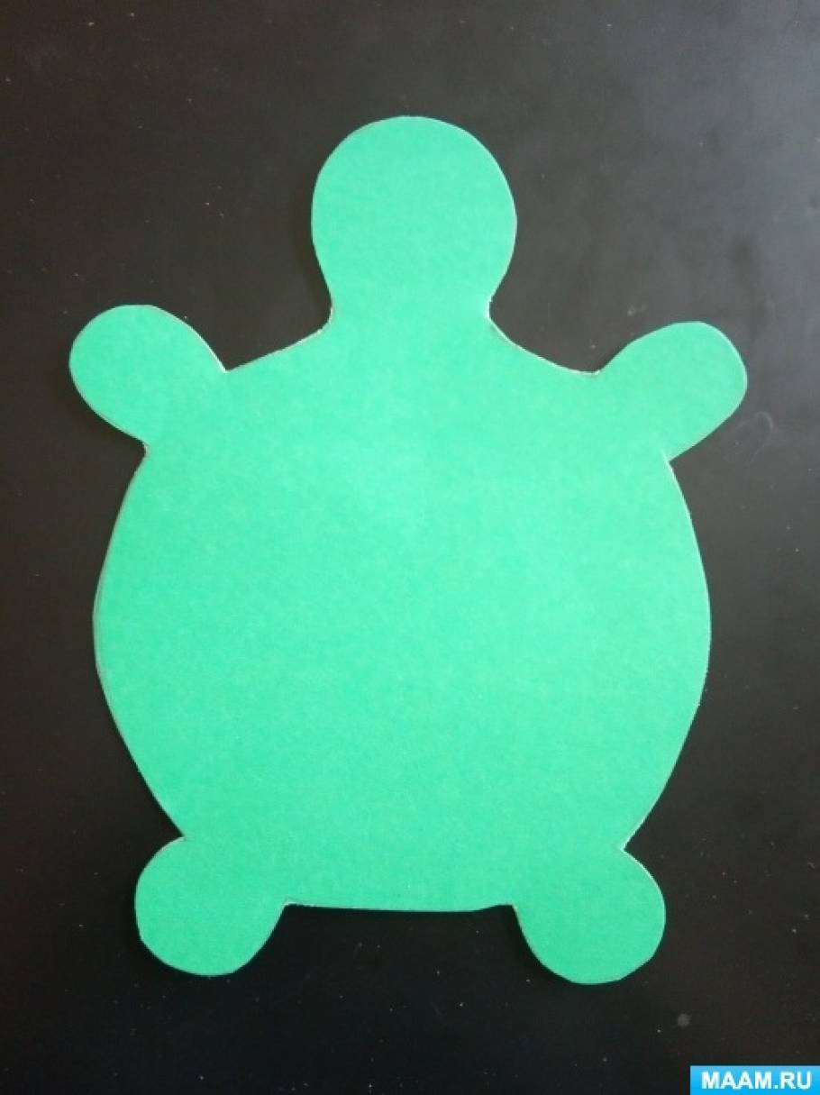 Черепаха из бумаги – детская поделка
