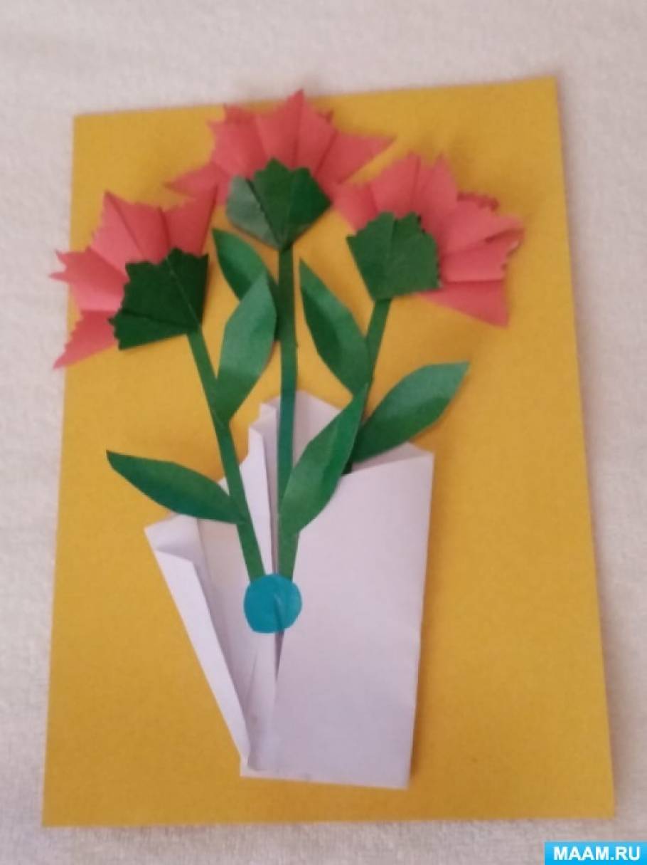 Красивый цветок оригами из бумаги. Открытка своими руками. Paper flowers