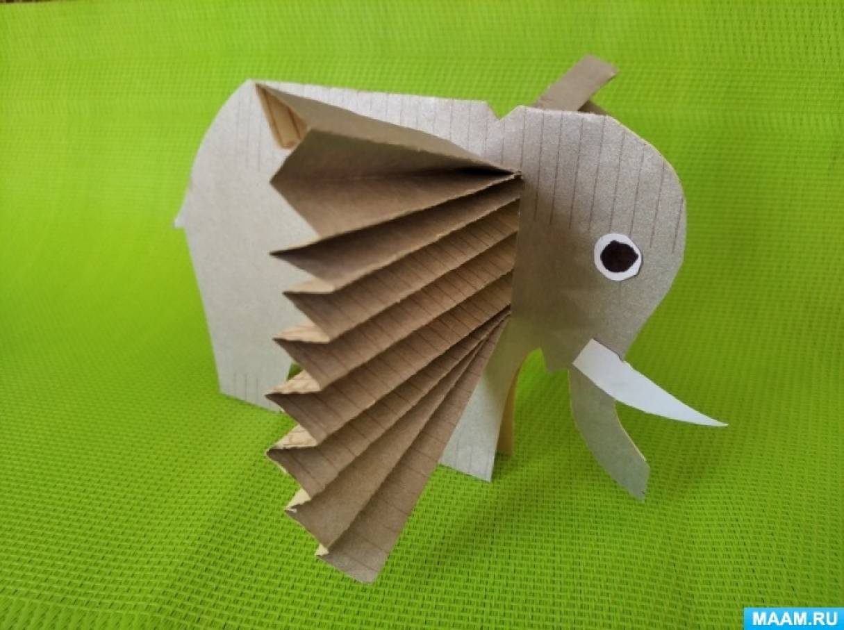 Легкие оригами слон: инструкция с фото