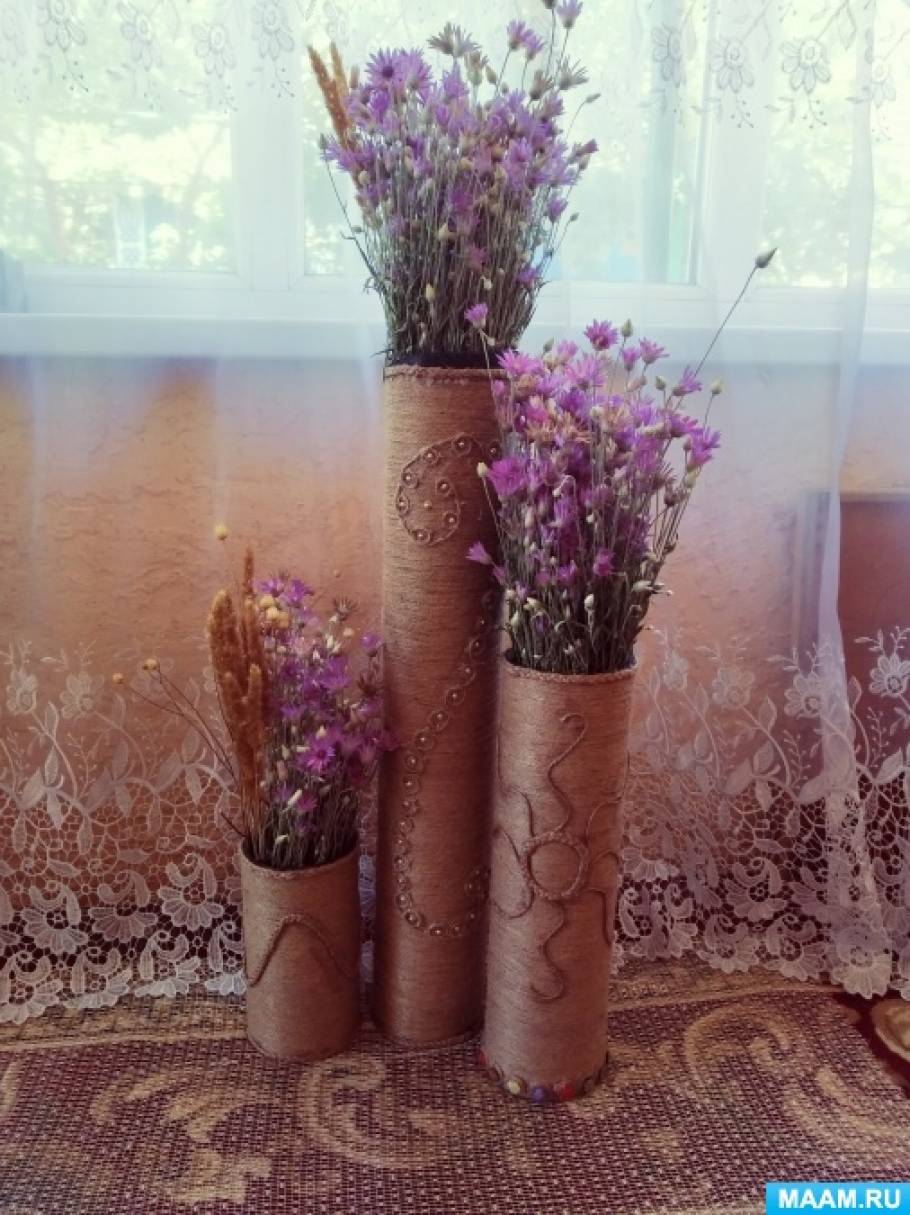 Самодельные вазы - идеи и фото