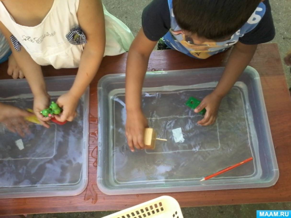 Стол для экспериментирования с песком и водой в детском саду
