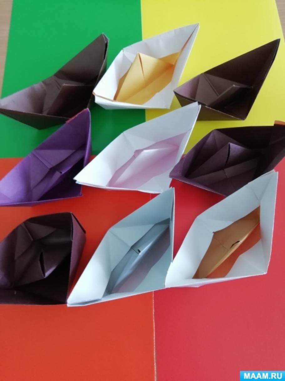 Конструирование из бумаги с элементами оригами в средней группе