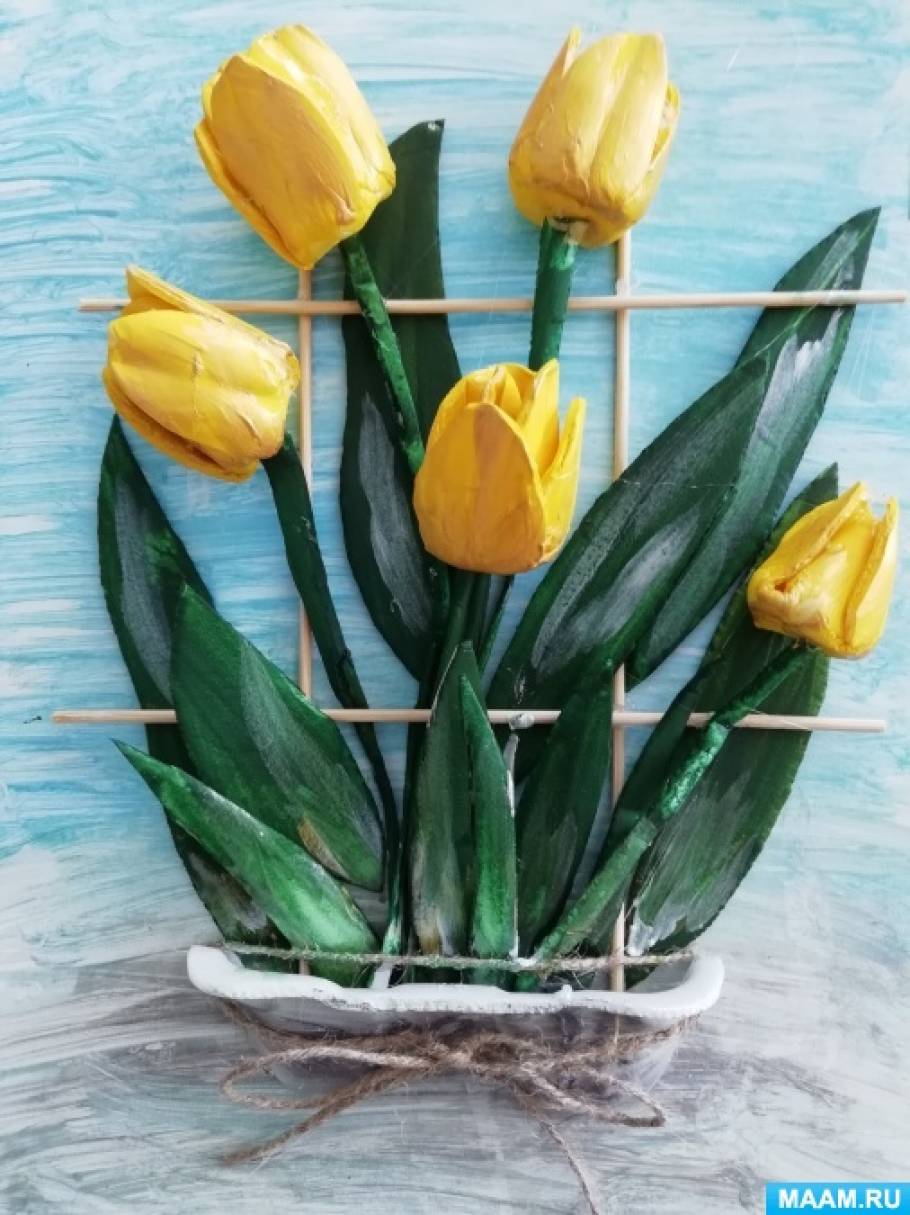 Тюльпаны из бисера своими руками: фото и мастер-класс для начинающих Схема плетения