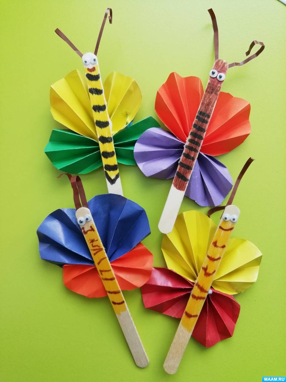 Как сделать Бабочку из бумаги | Оригами Бабочка своими руками | Бумажное Насекомое для детей