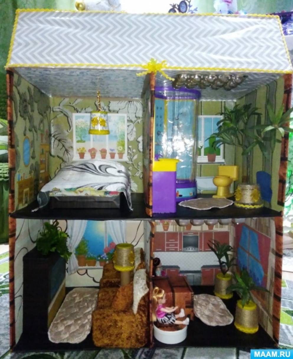 Видео мастер-класс: кукольный домик в миниатюре. Часть 1