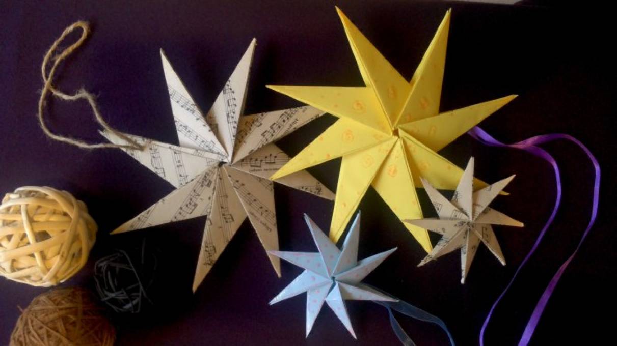Новогодняя Звезда из бумаги. Оригами поделки на Новый Год - Блоги Mastergrad