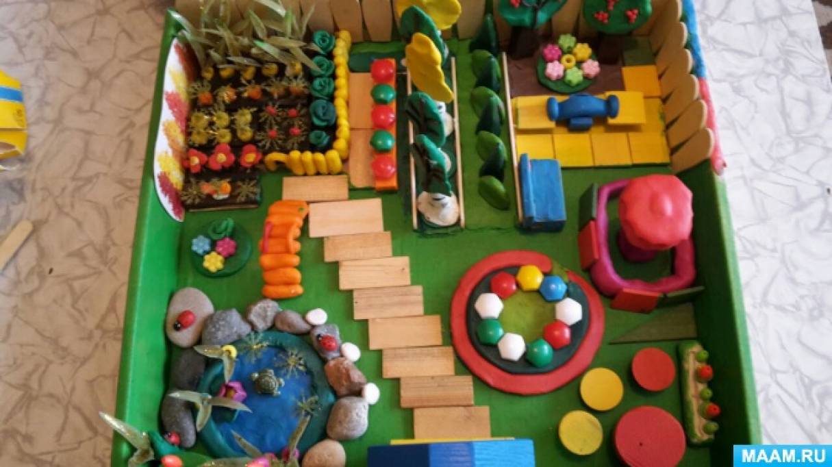 Юные экологи разрабатывают макет детского ботанического сада