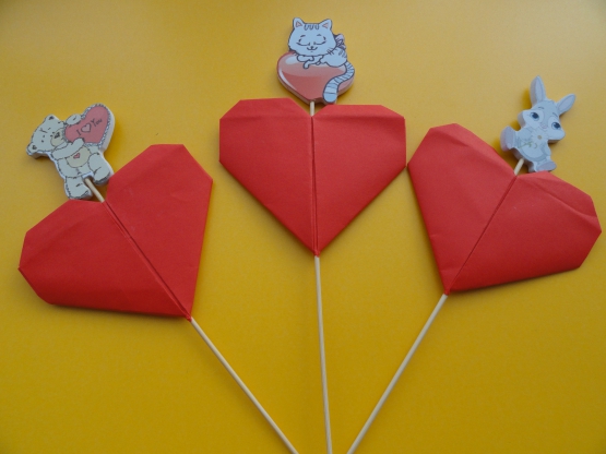 Сердце – оригами из бумаги схема