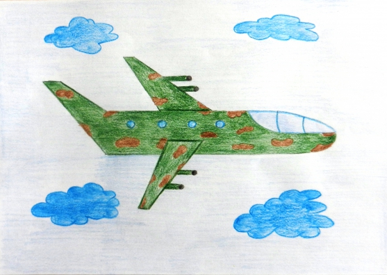 Рисунки самолета карандашом для детей (31 фото)