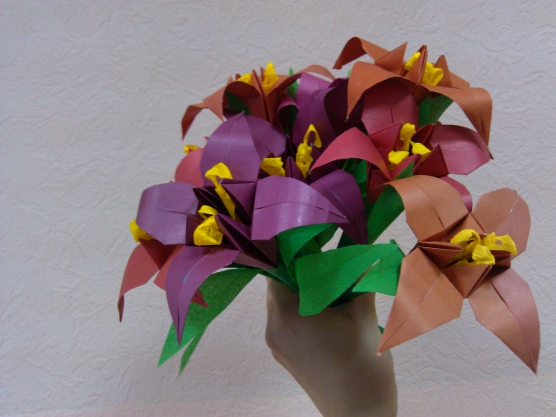 Схемы оригами -Цветок «Ирис» оригамная схема