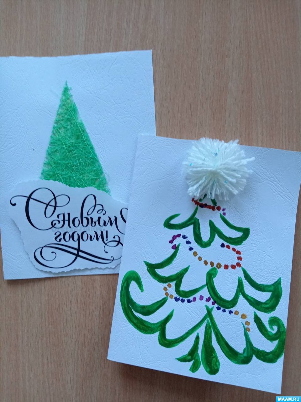 Новогодние открытки своими руками - Мастер-класс по изготовлению открытки «Веселый снеговик»
