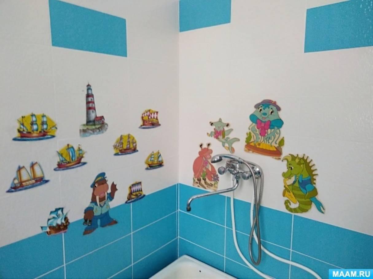 Оформление умывальной комнаты в детском саду (70 фото)