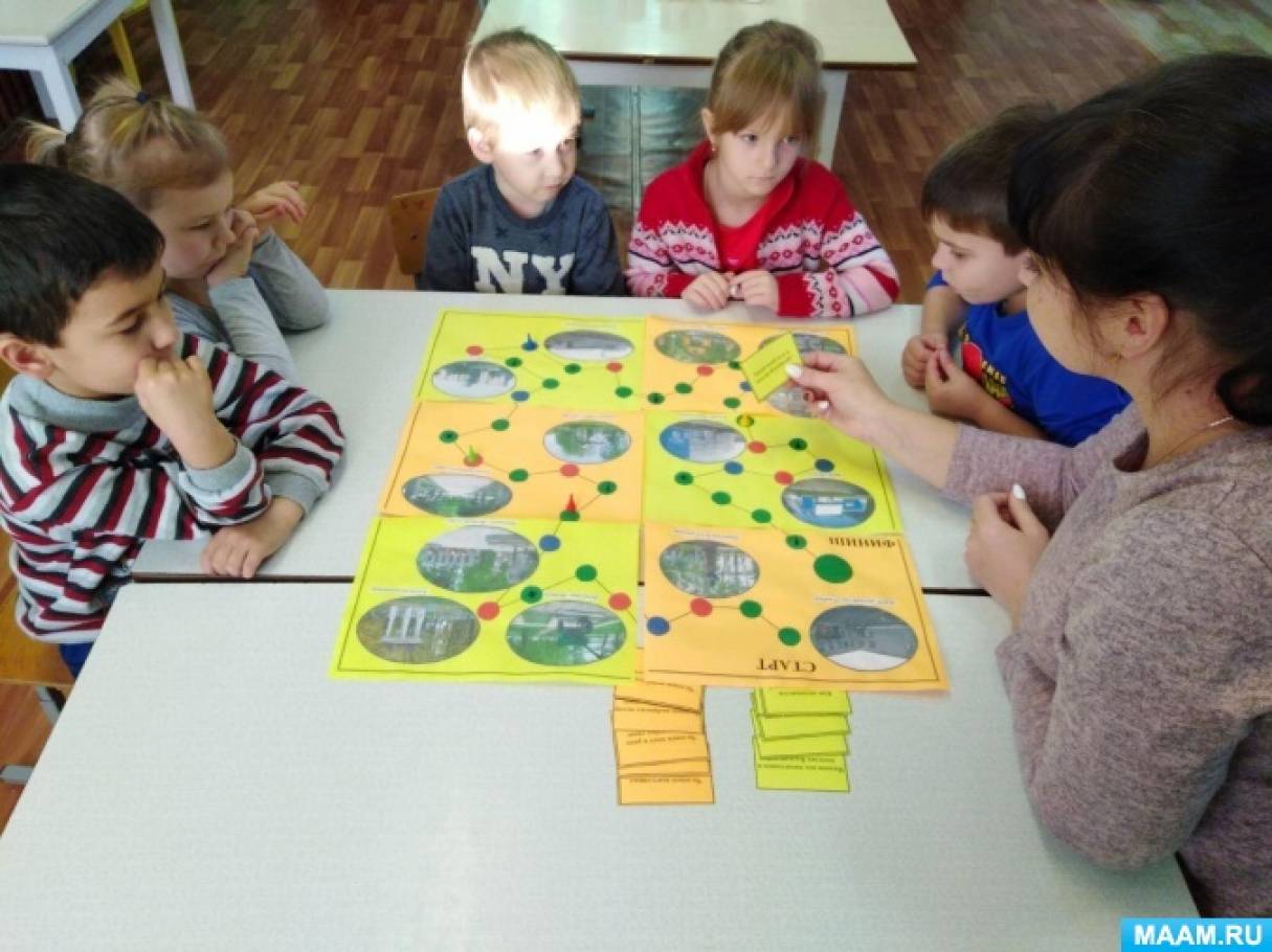 Настольно-печатная игра в средней группе «Пройди по родному поселку» (4  фото). Воспитателям детских садов, школьным учителям и педагогам - Маам.ру