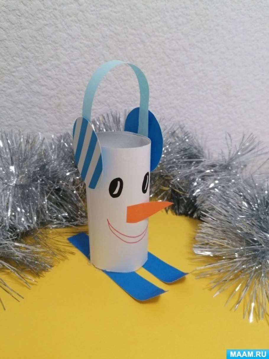 Как сделать объемного снеговика — Поделки для детей