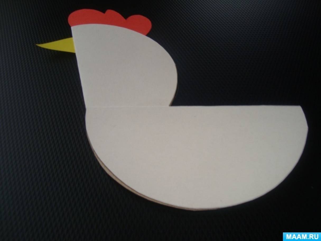 Аппликация Цыпленок из цветной бумаги — шаблоны