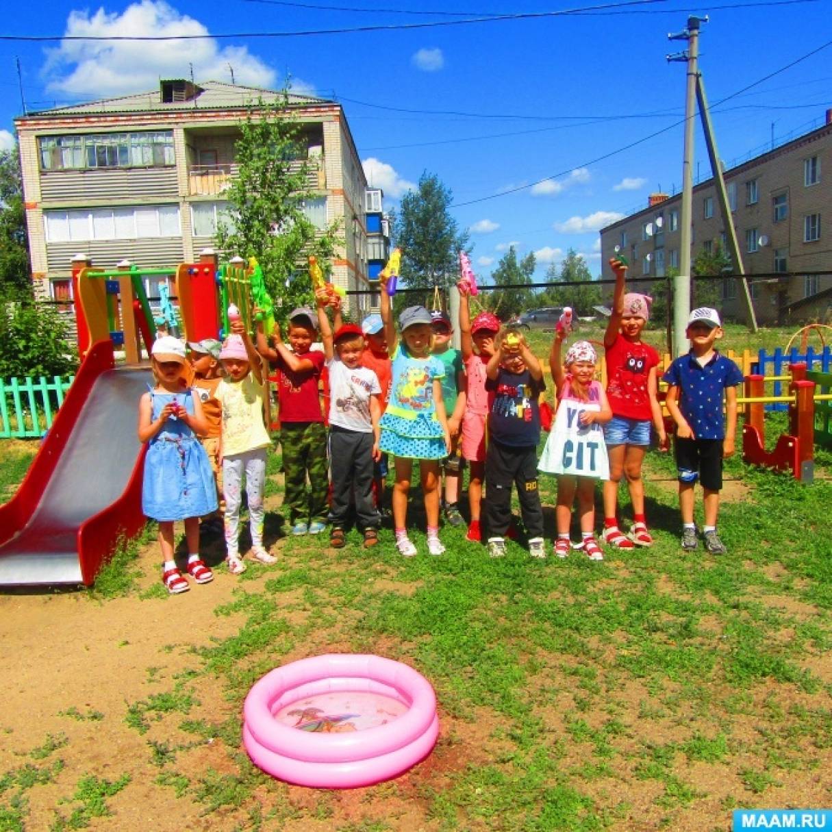 Летний физкультурный досуг в старшей группе «Игры с водой» (8 фото).  Воспитателям детских садов, школьным учителям и педагогам - Маам.ру